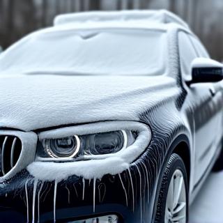 Auto bedeckt mit dichtem Reinigungsschaum